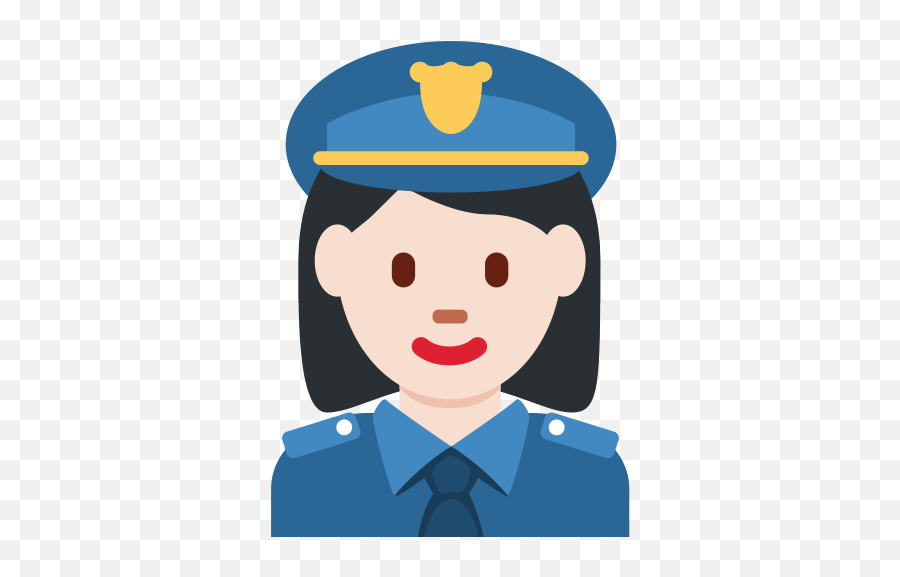 Woman Police Officer Emoji With Light - Police Officer Black Clipart,Police Emoji