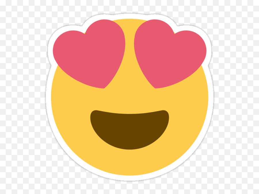 Coração Amarelo Emoji Png - Smiling Face With Heart Eyes,Coracao Emoticon