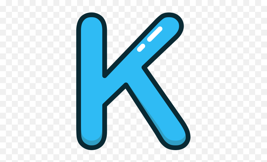 Alpabet Blue K Letter Letters Icon - Letter K Clipart Png Emoji,Emoji Pitures For The Letter K