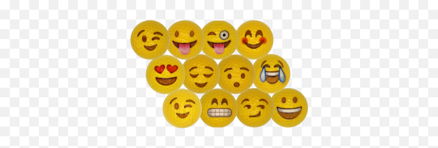 12 Different Emoji Premium Novelty Golf - Happy,Golf Emoji