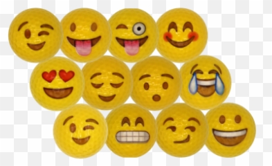 12 Different Emoji Premium Novelty Golf - Happy,Golf Emoji