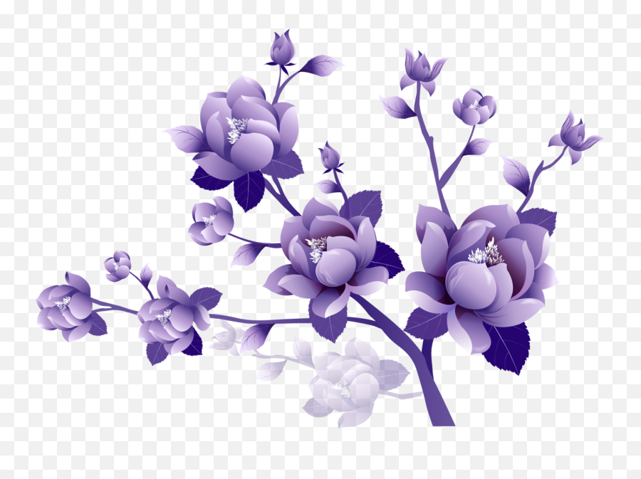 Purple Flower Clip Art - Purple Flowers Clipart Emoji,Lavander Backround With A Emoji