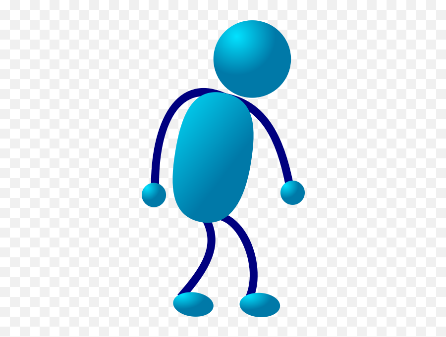 Stickman Stick Figure Blue - Icon Blue Stick Man Emoji,Stick Figure Emotions Clipart