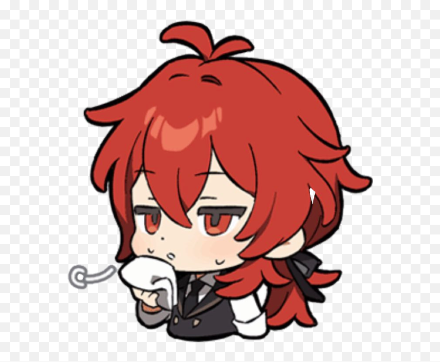 Genshinimpact Diluc Sticker - Diluc Genshin Sticker Emoji,Mystic Messenger Character Emojis