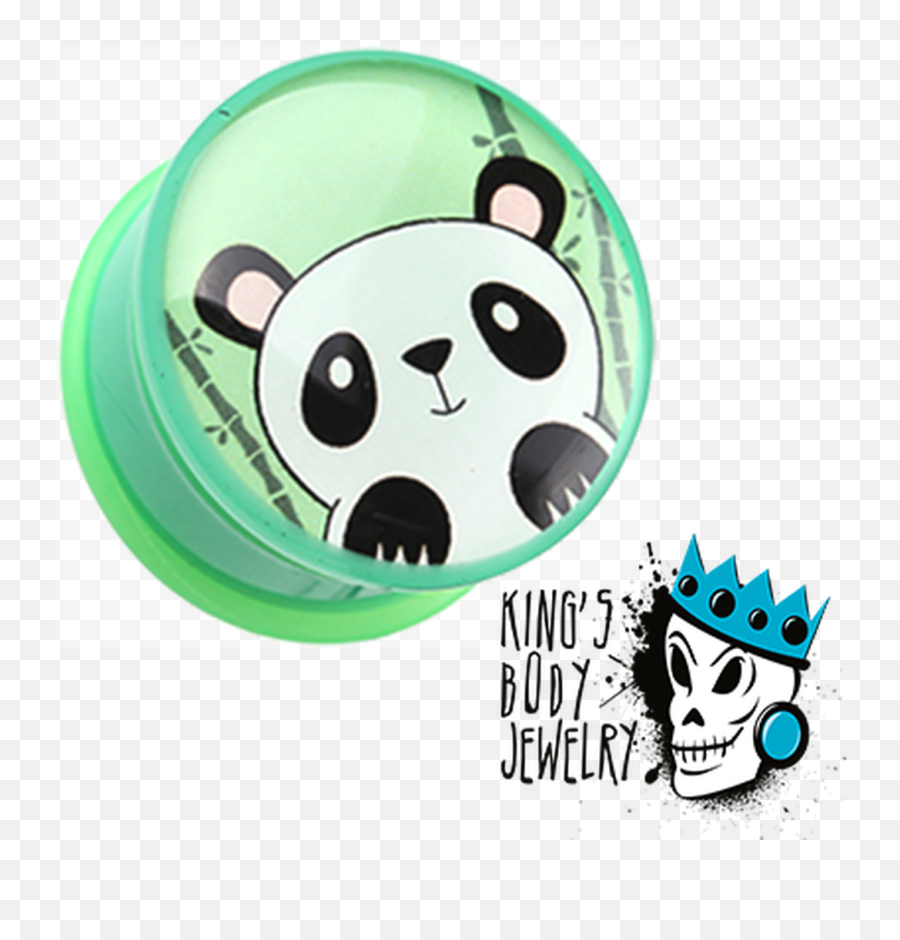 Cute Panda Plugs 2 Gauge - 1 Inch Emoji,Cartoon Panda Emotions Chart