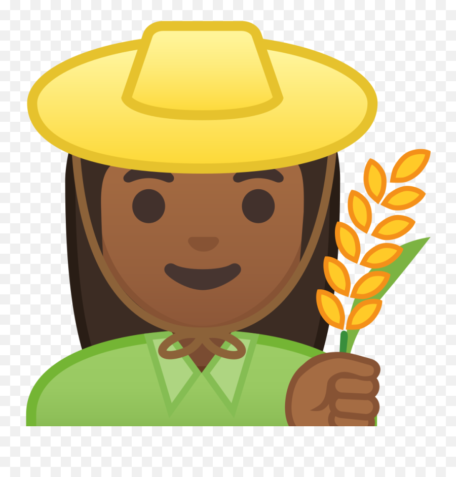 Woman Farmer Emoji With Medium - Farmer Emojii,Farmer Emoji
