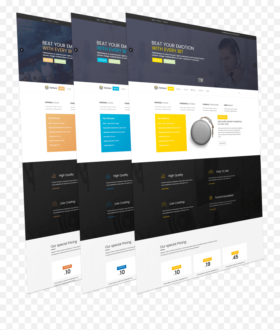 Venture - Business Product Joomla Landing Template Emoji,Template Of Emotions