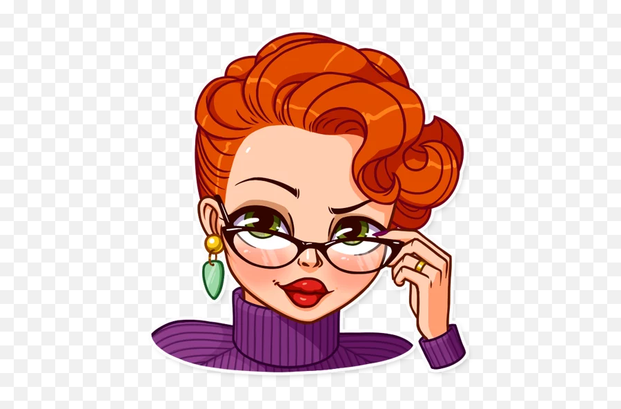 Telegram Sticker From Pin - Up Girl Pack Emoji,Thumbs Up Emoji A Girl With Red Hair