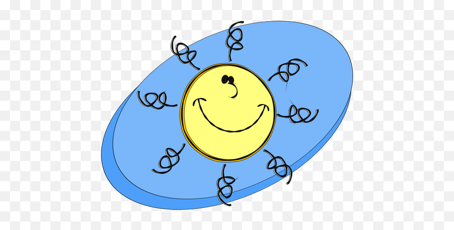Vector Graphics Of Smiling Sun With Thin Hair Public Emoji,Rain Emoticon