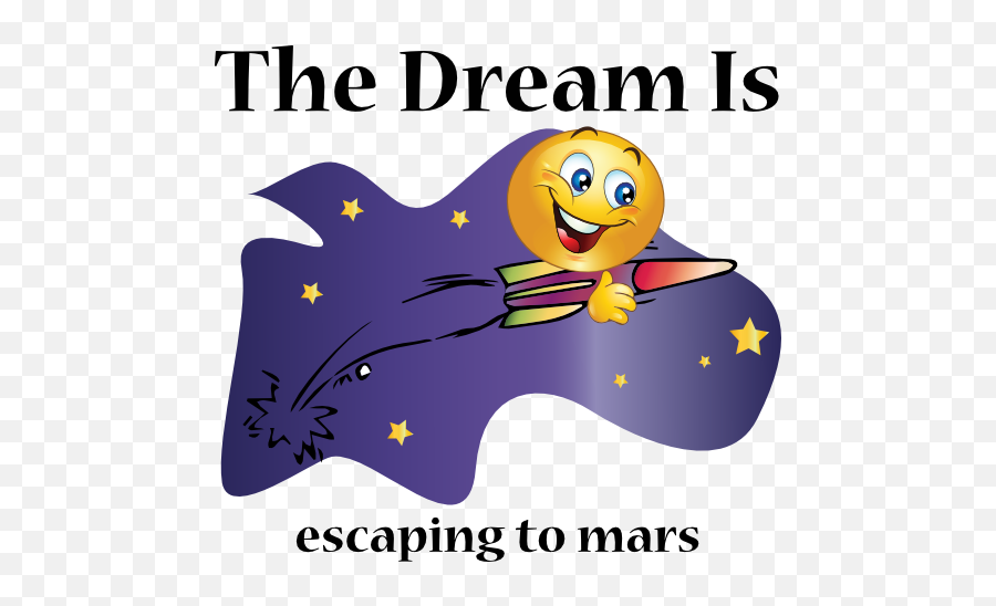 Mars Escape Dream Smiley Emoticon Clipart I2clipart - Smiley Escape Emoji,Dream Emoticon