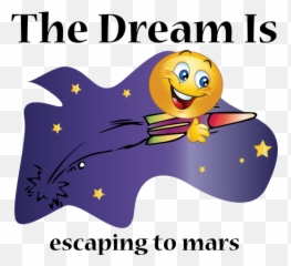 Mars Escape Dream Smiley Emoticon Clipart I2clipart - Smiley Escape Emoji,Dream Emoticon