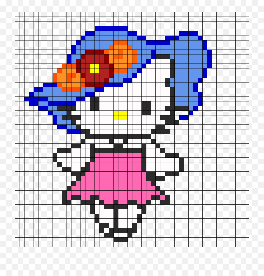 Kandi Cuffs - Hello Kitty Emoji,Perler Bead Emoji Template