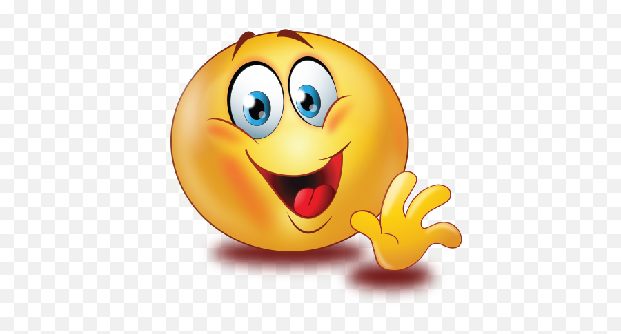 Greet Smile Wave Hand Emoji - Emoji Hello,Waving Emoji