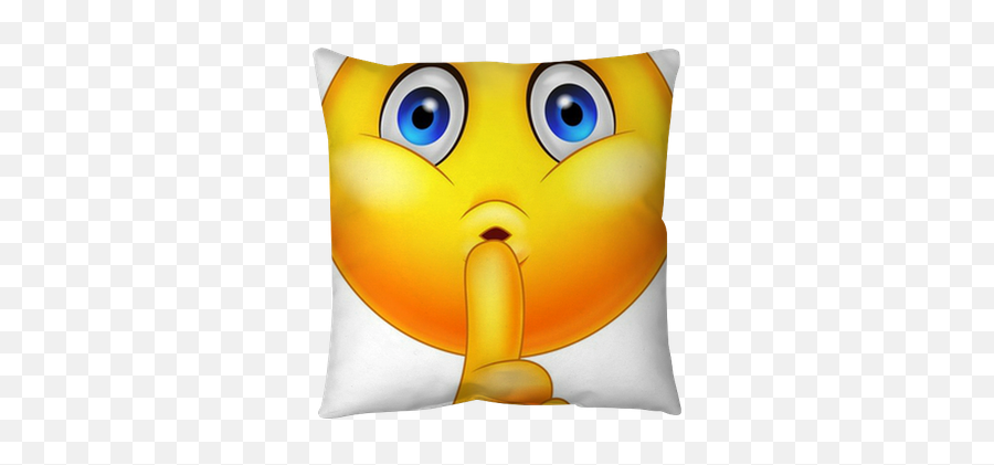 Emoticon Making Silence Sign Pillow Cover U2022 Pixers U2022 We Live To Change - Happy Emoji,Emoticon Cushions