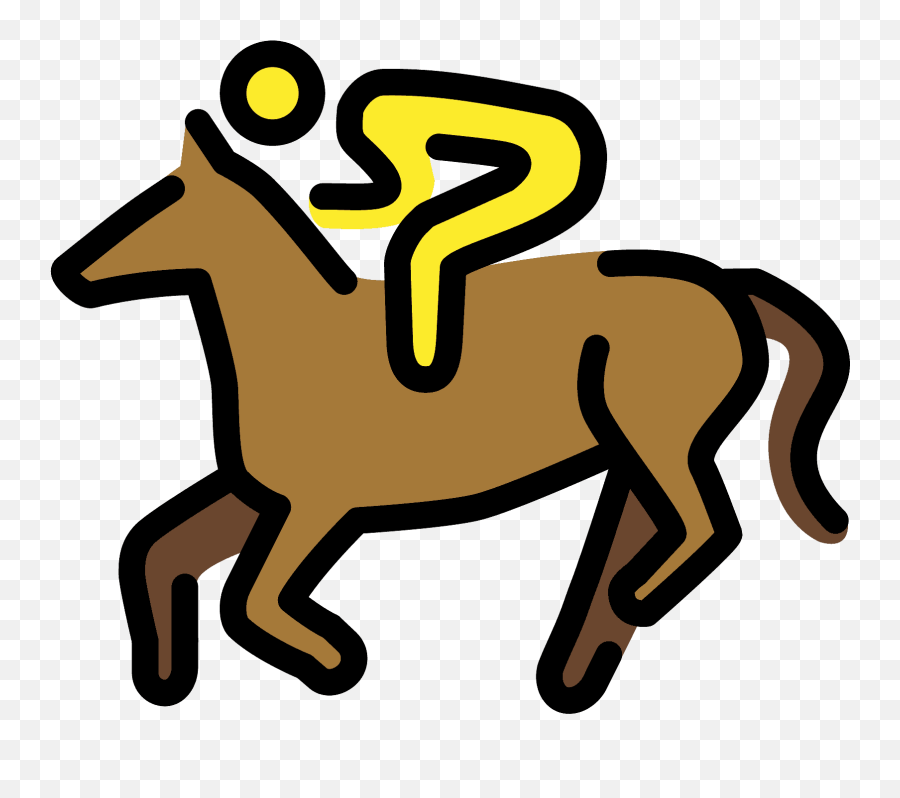 Horse Racing Emoji Clipart - Carrera De Caballos Dibujo,Emoji Race