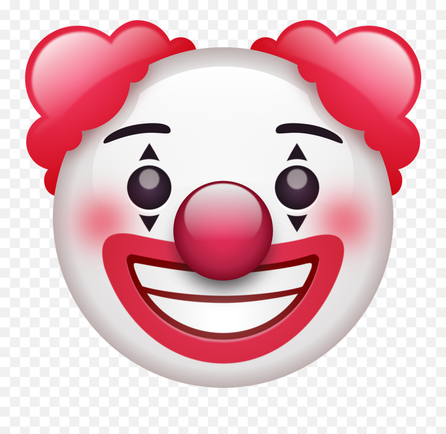 Clown Emoji Happy - Clown Emoji,Grin Emoji