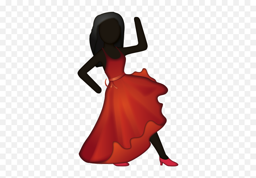 Dancing Red Dress Emoji Png - Lady Transparent Dancing Emoji,Dancer Girl Emoji