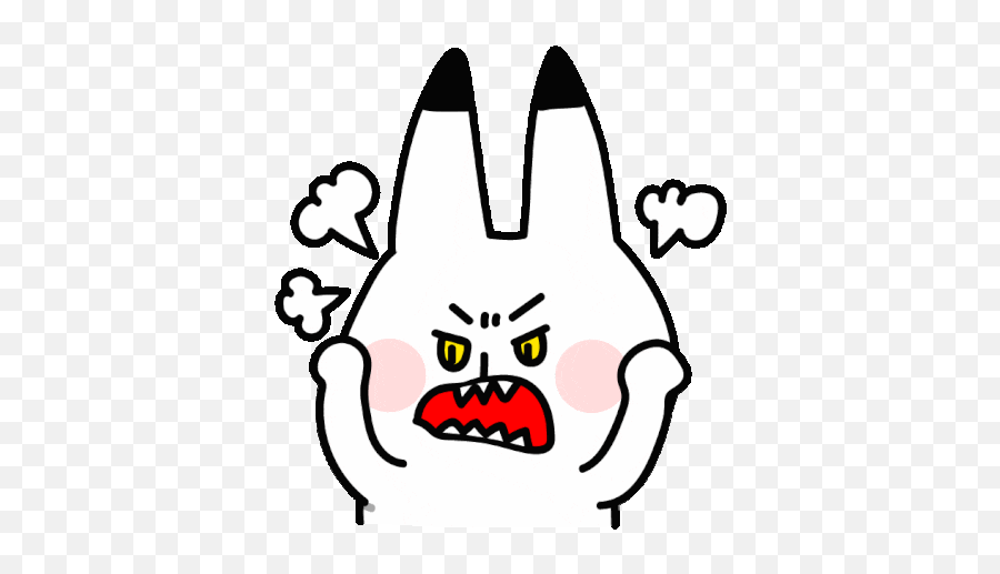 Chato Rabbit Sticker - Shaking Head Line Sticker Emoji,Alice Emotion