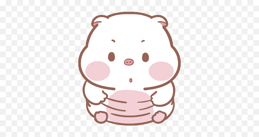 Cute Cartoon Images Cute Gif Cute Memes - Pig And Bear Popup Cute Emoji,Pig Emoticon Gif