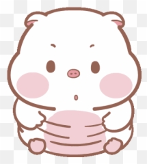Cute Cartoon Images Cute Gif Cute Memes - Pig And Bear Popup Cute Emoji,Pig Emoticon Gif