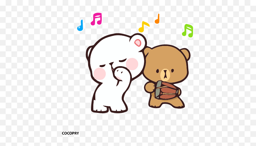 Milk And Mocha Bears Gif - Tenor Dancing Gif Emoji,Linestore Hello Kitty Emoticon