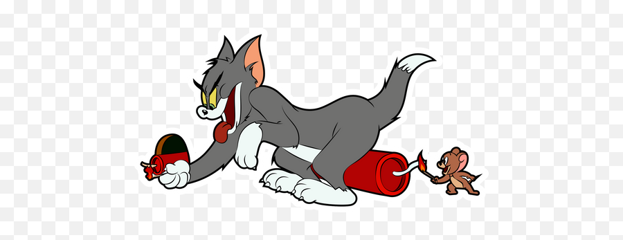 Pin - Tom And Jerry With Dynamite Emoji,Tom And Jerry Emotions