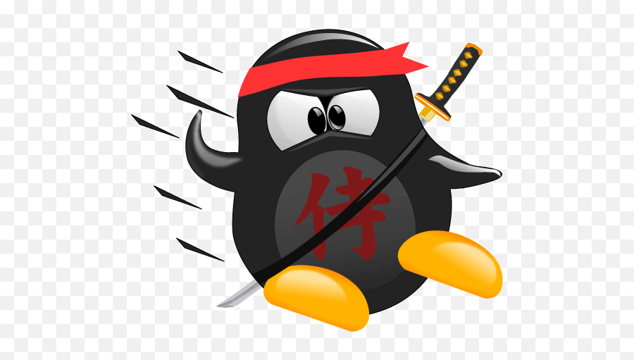Pin On Penguins - Tux Ninja Emoji,Grim Reaper Emoticon Facebook
