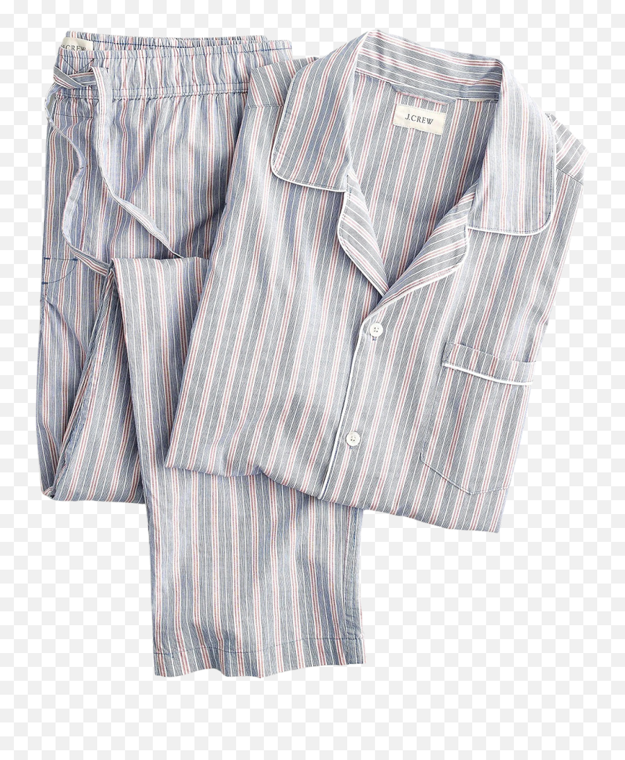 Sleepy - Striped Cotton Pajama Set Emoji,Emojis For Bigmen