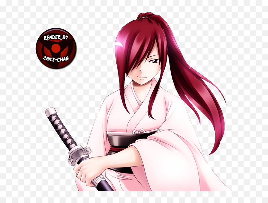 Render Erza Scarlet Fairy Tail - Fairy Tail Erza Scarlet Render Emoji,Fairy Tail Erza Chibi Emoticon