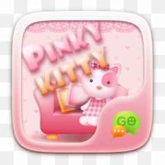 Go Sms Pro Pink Kitty Theme - Happy Emoji,Go Sms Emojis