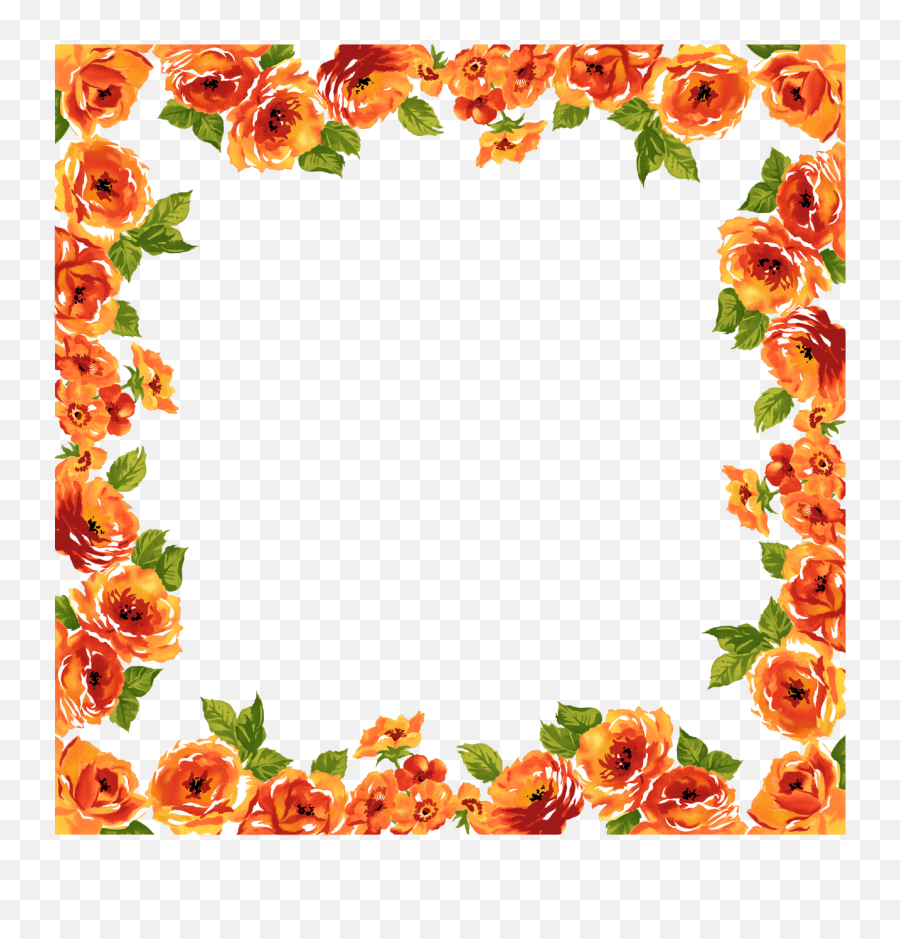 Fancy Wedding Border Transparent - Bordes Marcos Color Naranja Emoji,Emoji Borders