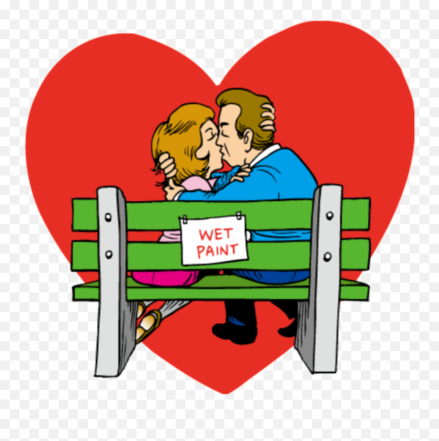 Red Cartoon Dating Couple Decoration - Romantic Emoji,Big Wet Kiss Emoji