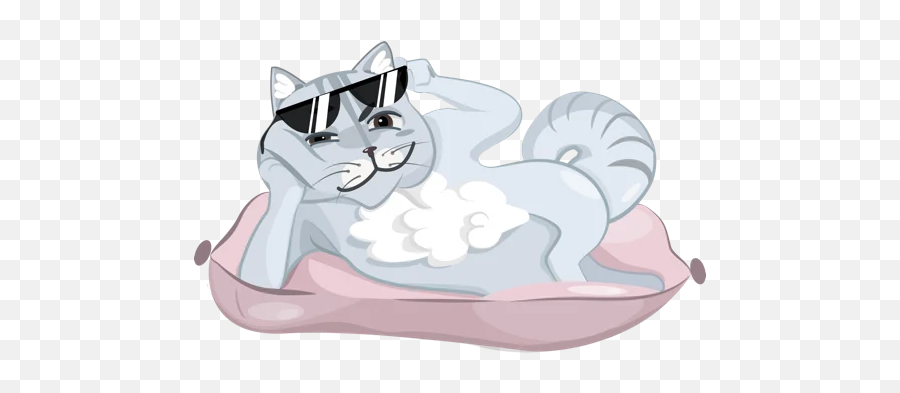 Telegram Sticker From Miracle Zeus Pack Emoji,Cat Laying Down Emoji