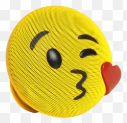 Jamoji Kiss Emoticon 30ft Bluetooth Speaker - Yellow Hx Emoji,Subwoofer Emoji