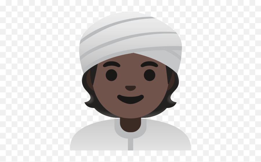 Dark Skin Tone Emoji - Turban Man Emoji,Emoji Beanie