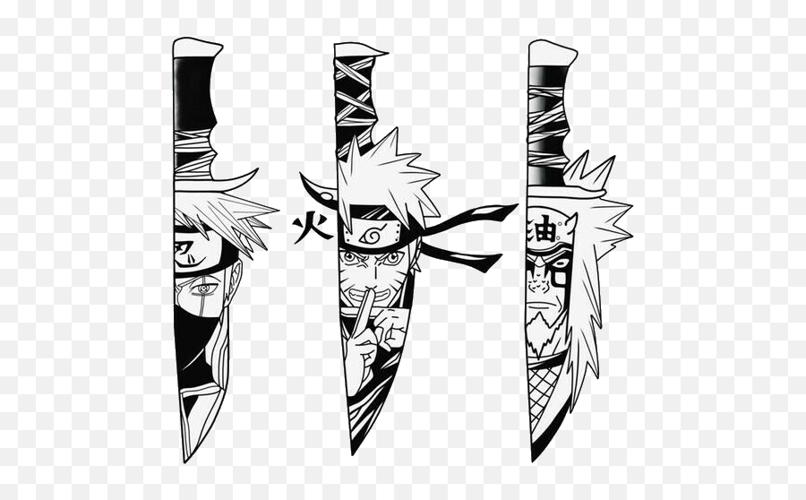 Knife Tattoo Transparent 2020 - Naruto Art Tattoo Emoji,Kakashi Emoji