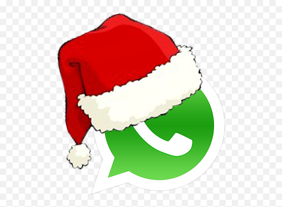 No Whatsapp No Party - Inchiostro Whatsapp Con Gorro De Navidad Png Emoji,Emoticon Di Whatsapp