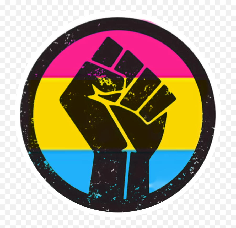 Pan Pansexual Pride Sticker - Movimento Black Power Anos 70 Emoji,Pansexual Symbol Emoji