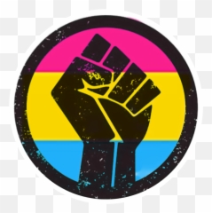 Pan Pansexual Pride Sticker - Movimento Black Power Anos 70 Emoji,Pansexual Symbol Emoji