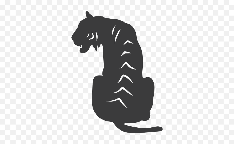 Tiger Stripe Silhouette - Tiger Sitting Silhouette Emoji,Donnie Darko Emotions