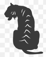 Tiger Stripe Silhouette - Tiger Sitting Silhouette Emoji,Donnie Darko Emotions