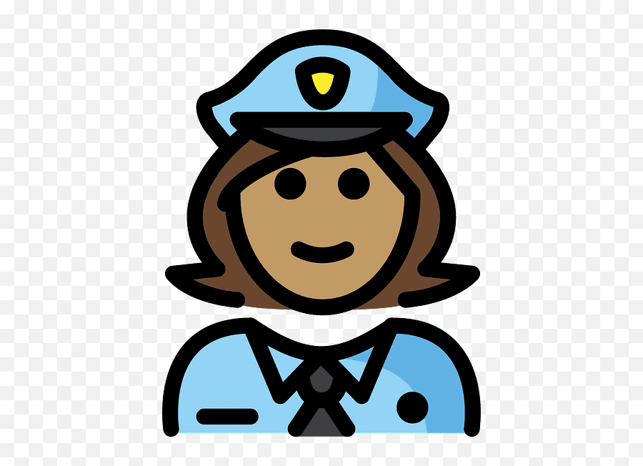 Woman Police Officer Emoji Clipart - Customs Officer Emoji,Police Emoji