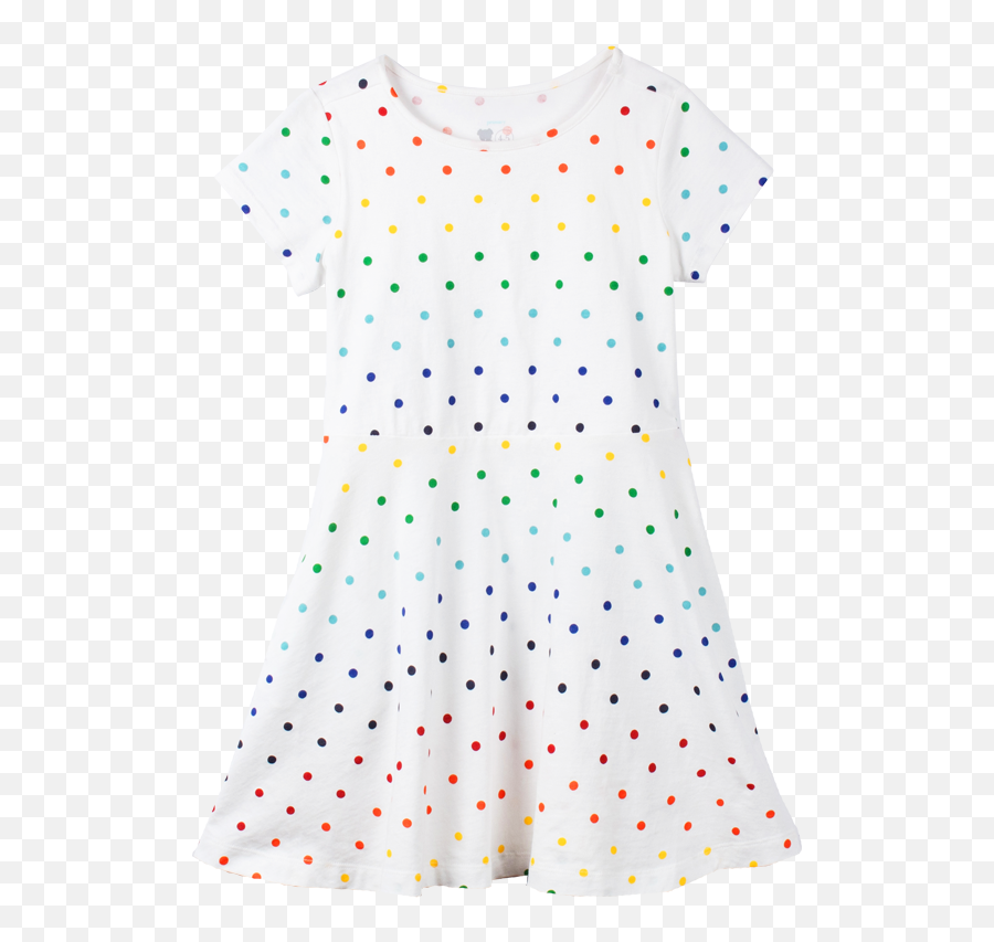 Best Kids Clothing Online Stores - White Dress Rainbow Polka Dots Kids Emoji,Hanna Andersson Emojis