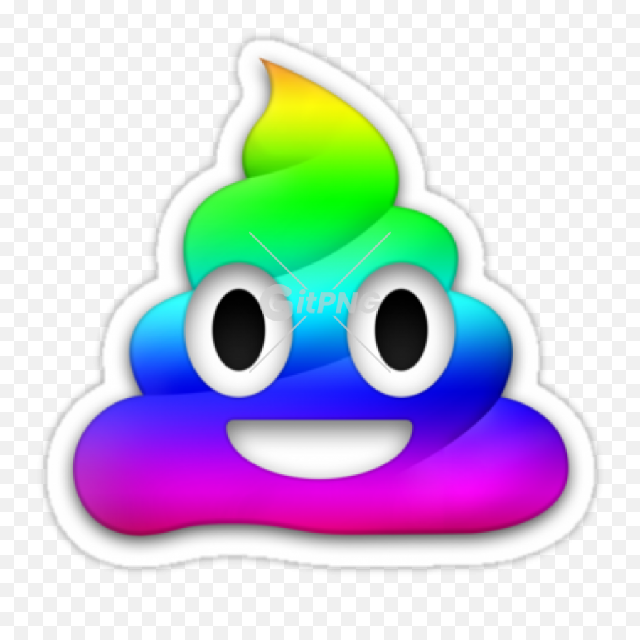 Free Poop Emoji Silhouette Download - Rainbow Poop Emoji Png,Turd Emoji Costume