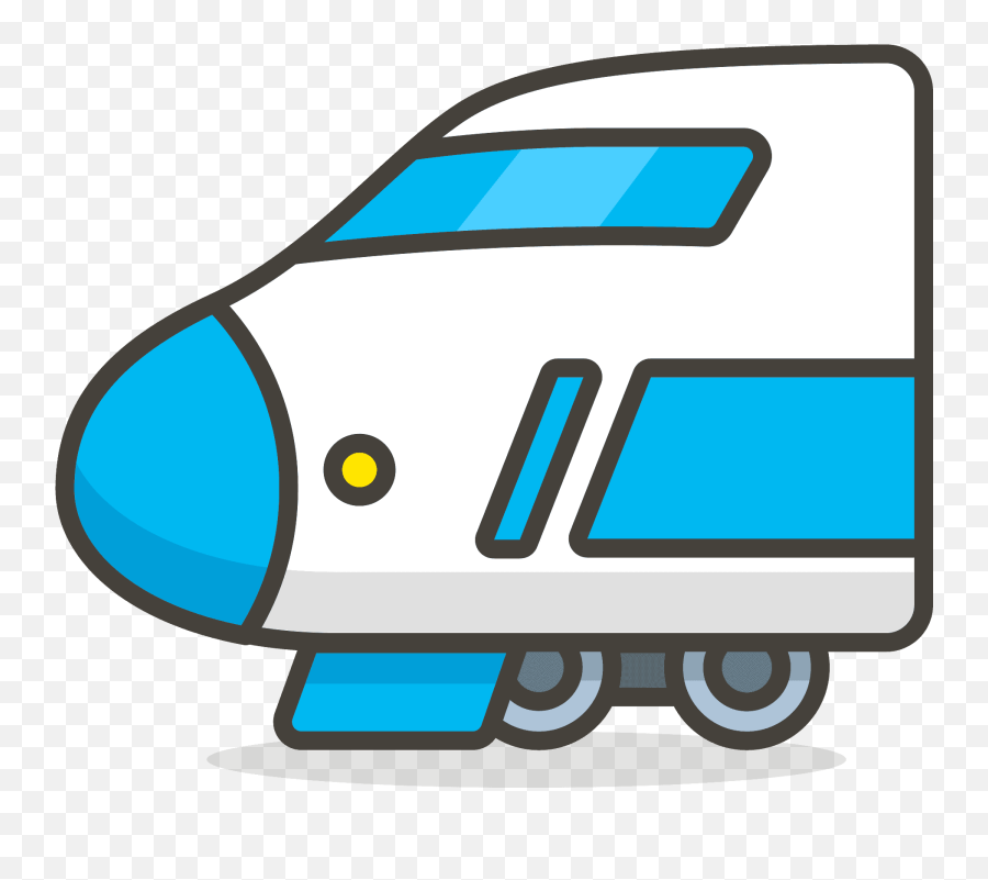 Bullet Train Emoji Clipart - Dibujo Animado De Un Tren Bala,Bullet Emoji