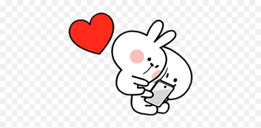 Animation Spoiled Rabbit - Telegram Sticker Clingy Hug Emoji,Whatsapp Rabbit Emoticon