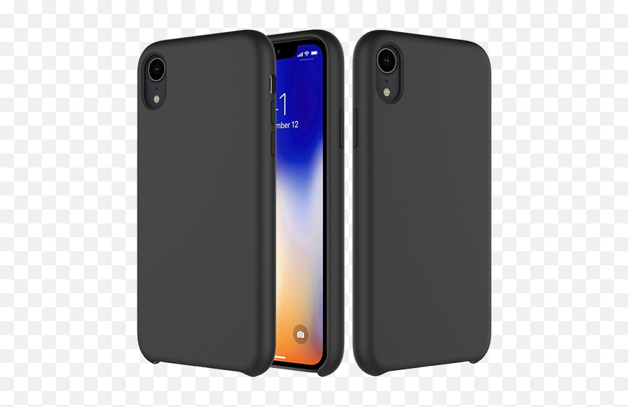 Sklize Stedn Pokroilí Teta Píslušenství Iphone Xr - Iphone Xr Black Silicone Cover Emoji,Emoticon :33c