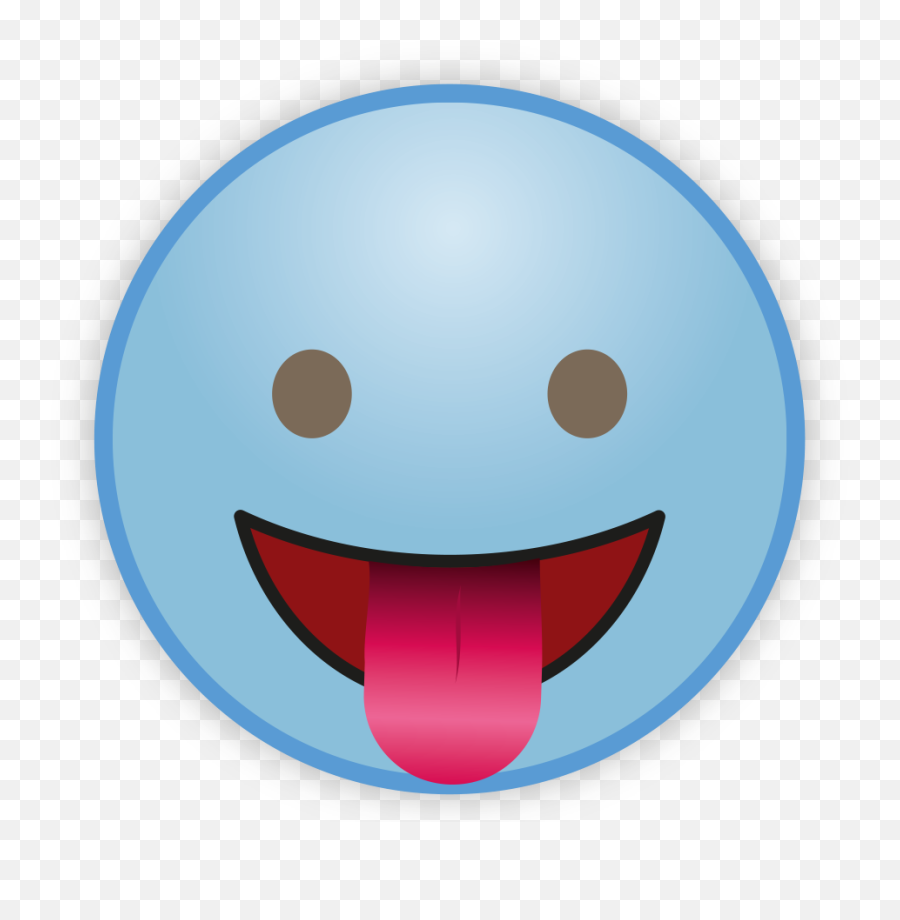 Cute Sky Blue Emoji Transparent Png - Happy,Cute Emoji