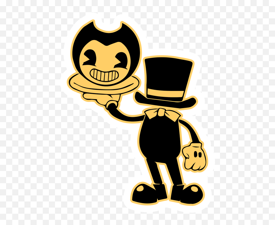 Magician Bendy Sticker In 2021 Bendy And The Ink Machine Emoji,Rick And Morty Personal Space Emoticon