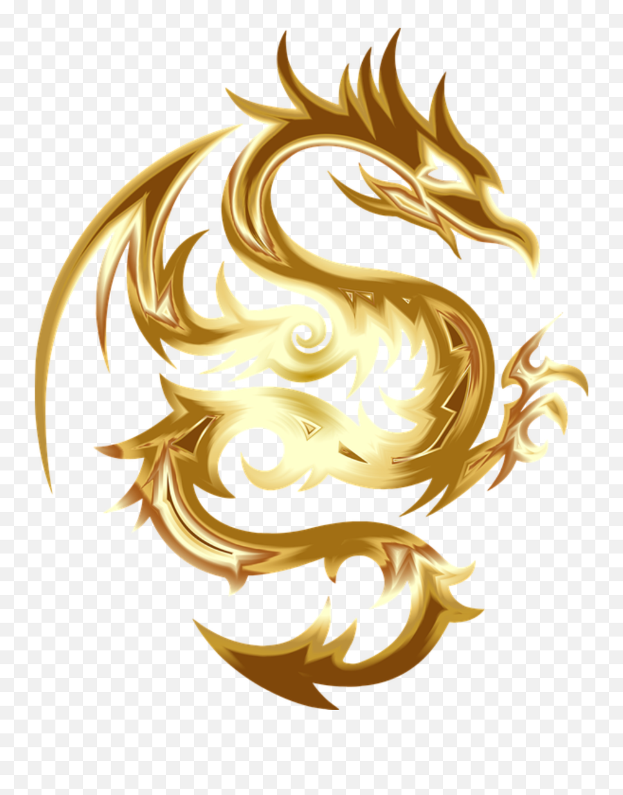Golden Dragon Goldendragon Sticker - Gold Dragon Logo Png Emoji,Dragon Emoji
